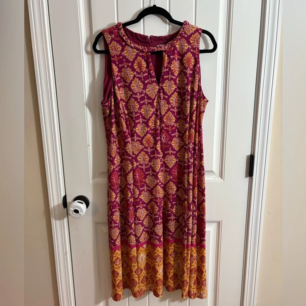 Cyndie Jersey Knee Length Wisp Dress - Size 16W - Great Condition - Picture 3 of 5